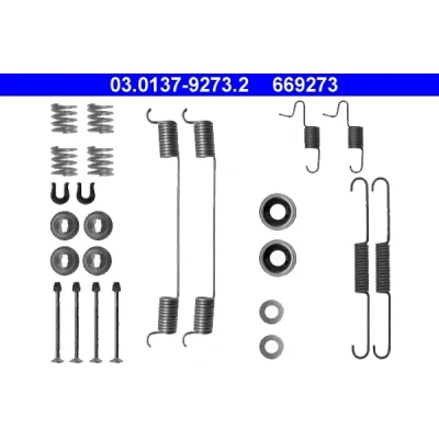 Bilde av ATE 03.0137 9273.2 Tilbehørsett, bremsesko NISSAN: Navara Pick up, Up