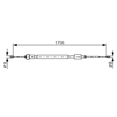 Bilde av BOSCH 1 987 482 316 Bremsekabel 1706 CITROËN: DS3 Hatchback