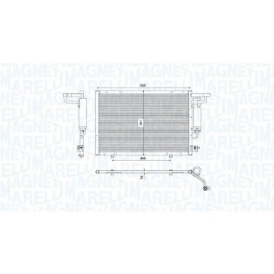Bilde av MAGNETI MARELLI 350203754000 Kondensator med tørker 550x381x16 381 550 16 FORD: FIESTA 6
