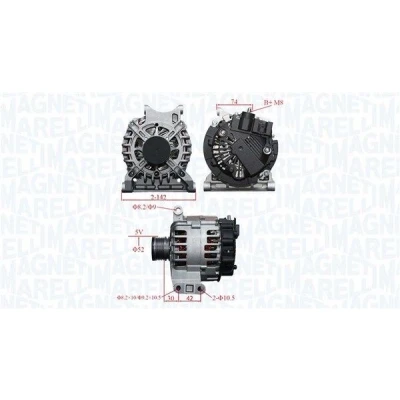 Bilde av Dynamo, mercedes benz a klass [w169], b sports tourer [w245], 2661540602, 2661540902, 2661541302, A2661540602, A2661540902, A26615