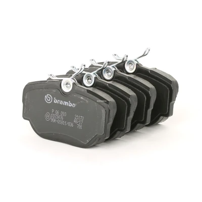 Bilde av BREMBO P 06 010 Bremseklosser klargjort for slitasjeindikator med bremsecaliperskruer uten tilbehør BMW: 3 Sedan, Cabrio, Touring