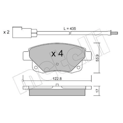 Bilde av Bremseklosser sett METELLI 22 0681 0