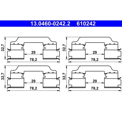 Bilde av Tilbehørsett, bremseklosser, Framaksel, renault kangoo / grand ii, be bop, express, 44 08 314 67R