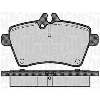 Bilde av MAGNETI MARELLI 363916060309 Bremseklosser klargjort for slitasjeindikator MERCEDES BENZ: B Klasse, A Klasse