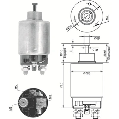 Bilde av Magnetbryter, starter MAGNETI MARELLI 940113050316