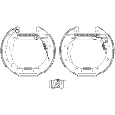 Bilde av TEXTAR Shoe Kit Pro 84050000 bremsesett, trommebremse med hjulsylinder brems, justering