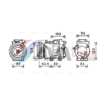 Bilde av Kompressor, klimaanlegg 12V hyundai, kia OE 977012H000, 97701 2H002, 977012H040