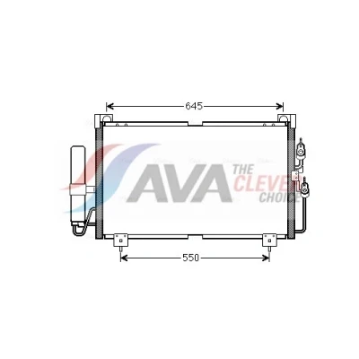 Bilde av PRASCO MT5213D Kondensator med tørker 13mm 8mm Aluminium 714mm R134a
