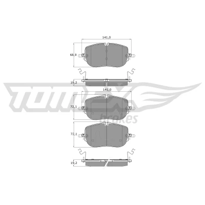 Bilde av Bremseklosser sett TOMEX Brakes TX 60 52