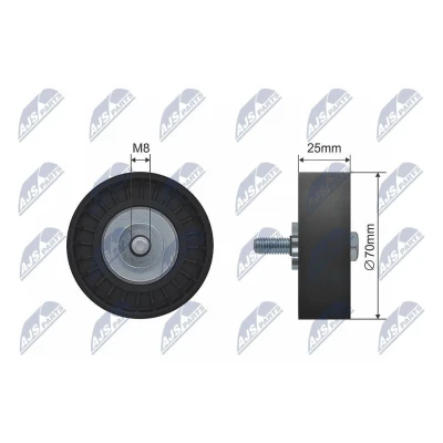 Bilde av Styrerulle kilerem, ford,volvo, 1685619, 1685780, 1685884, 1714843, 1754059, 31330914, 9487405, BM5Q19A216AA, BM5Q 19A216 AA, BM5Q19A216