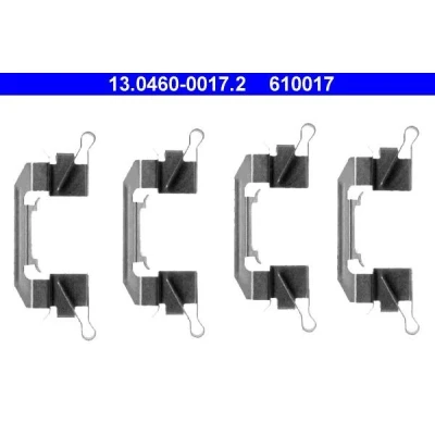 Bilde av ATE 13.0460 0017.2 Tibehørsett, skivebremse belegg Skivebrems NISSAN: Pathfinder 3, NP300 Navara Pick up, Flatvogn lastebil / Chassis