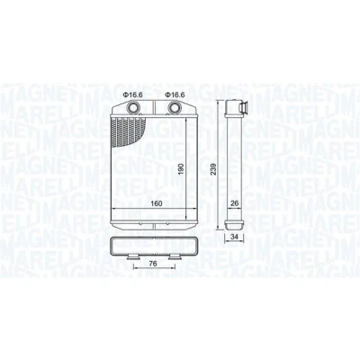 Bilde av MAGNETI MARELLI 350218507000 Varmeveksler
