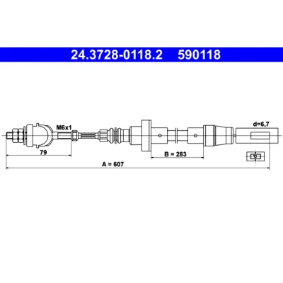 Bilde av Kabel, clutchbetjening, vw polo classic, ii, coupé, skåp/halvkombi, 861 721 335 C, 867 E, F,