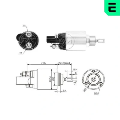 Bilde av Magnetbryter, starter, audi,seat,skoda,vw, 02E 911 287, 0AH 287 A