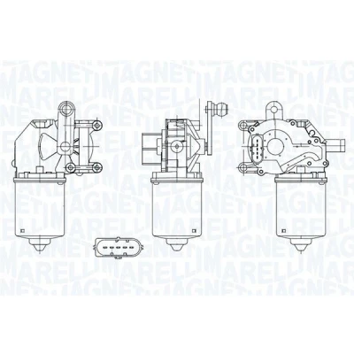 Bilde av MAGNETI MARELLI 064050002010 Vindusviskermotor 12 foran for venstreratt FORD: FIESTA 5