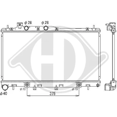 Bilde av DIEDERICHS DCM3046 Radiator 685 350 16 Climate SUBARU: Legacy 4, 4 Limousine
