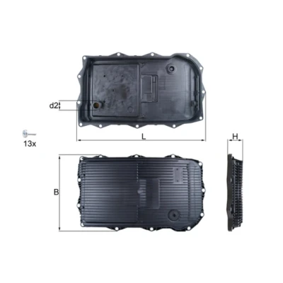Bilde av MAHLE ORIGINAL HX 184KIT oljekar, automatgir med tetning filter BMW: 5 Sedan, X5, 7