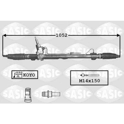Bilde av SASIC 7170028 Tannstang hydraulisk for kjøretøy med servostyring aksialledd, uten kuleledd 60LYAM, 60DHKM PEUGEOT: 407 SW