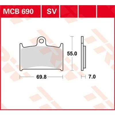 Bilde av TRW Sinter Street MCB690SV Bremseklosser