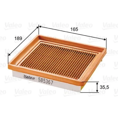 Bilde av VALEO 585367 Luftfilter 36 165 189 Filterinnsats FORD: FIESTA 5
