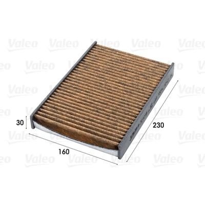 Bilde av VALEO CLIMFILTER SUPREME 701018 Kupéfilter aktivkullfilter med polyfenol, soppdrepende virning, antiallergisk virkning 230 160 30