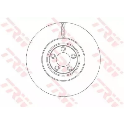 Bilde av TRW DF6651S Bremseskiver 380 36 5 108 ventilert spraylakkert JAGUAR: XF Sedan, XJ Sportbrake