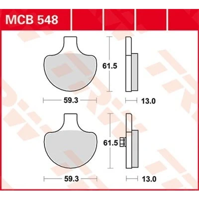 Bilde av TRW Organic Allround MCB548 Bremseklosser