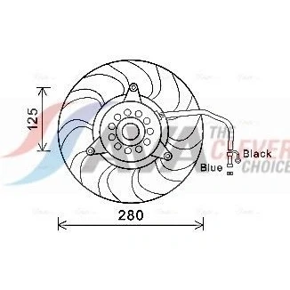 Bilde av AVA COOLING SYSTEMS RT7689 Kjølevifte 440mm 12V med kjølerøufteramme (kant), uten motstand styring