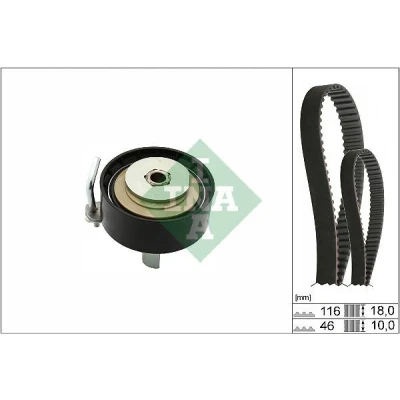 Bilde av INA 530 0701 10 Registerreimsett 116 FORD: FIESTA 6, FOCUS 3, 3 Turnier