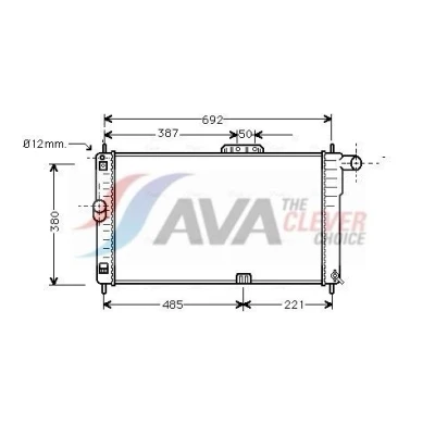 Bilde av Radiator, motorkjøling daewoo aranos, espero OE 96109532, 96109532A, 96143947