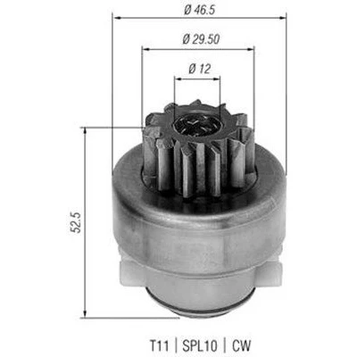 Bilde av MAGNETI MARELLI 940113020283 Lite tannhjul, starter