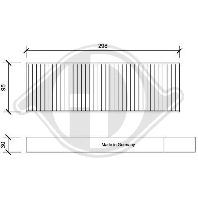 Bilde av DIEDERICHS DCI1192S Kupéfilter Karbonfilter 298 95 60 Climate PEUGEOT: 3008 I, 5008 CITROËN: DS5 Hatchback