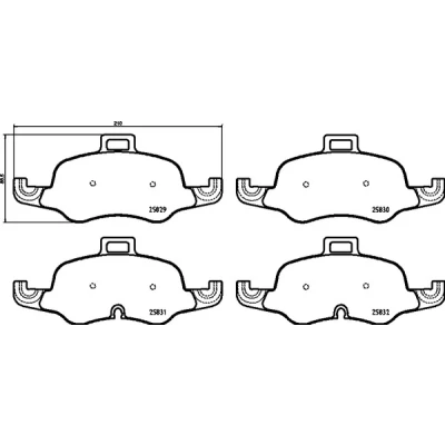 Bilde av BREMBO P 85 160 Bremseklosser PRIME LINE Ring klargjort for slitasjeindikator uten tilbehør AUDI: TT Coupé