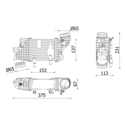 Bilde av MAHLE ORIGINAL CI 663 000P Ladeluftkjøler Med sensor