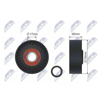 Bilde av Strammerull, kilerem, ssangyong actyon sports ii, korando, rexton w / rexton, rodius 6712000270, 67120 00270, 6712000370, 0037