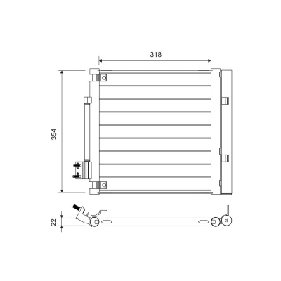 Bilde av Kondensator, klimaanlegg, tesla model s, 600761300B, 6007613 00 B