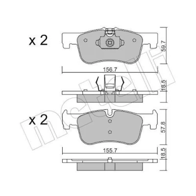 Bilde av Bremseklosser sett METELLI 22 0959 0