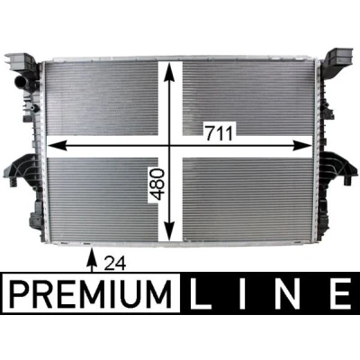 Bilde av MAHLE ORIGINAL CR 805 000P Radiator 711 480 24 Kjøleribber loddet