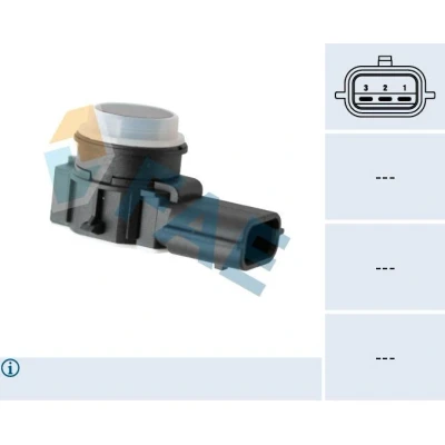 Bilde av Sensor, parkeringshjelp, Bak, Foran, Innvendig, Ytre, på begge sider, Senter høyre, Senter, dacia,renault, 0263023998, 25 3A 441 01R,