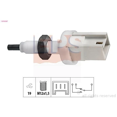 Bilde av EPS 1.810.067 bremselysbryter mekanisk M12x1,5 Made in Italy OE Equivalent