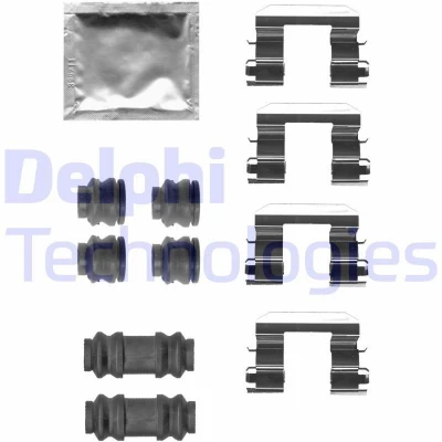 Bilde av DELPHI LX0680 Tibehørsett, skivebremse belegg KIA: Picanto II, FIAT: 500 Hatchback, C Cabrio