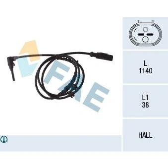 Bilde av FAE 78084 ABS Sensor framaksel Hall prinsipp 2 1140 FIAT: Ducato III Flatvogn lastebil / Chassis, Minibuss, Van