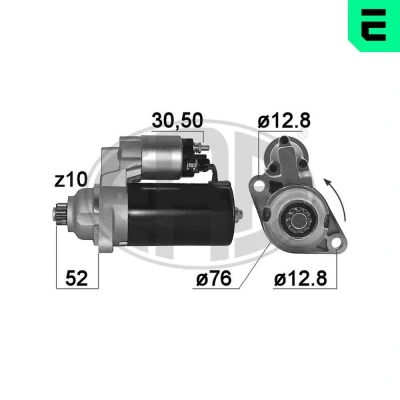 Bilde av ERA 220212A Starter 12 2 10 VOLKSWAGEN: Polo IV Hatchback