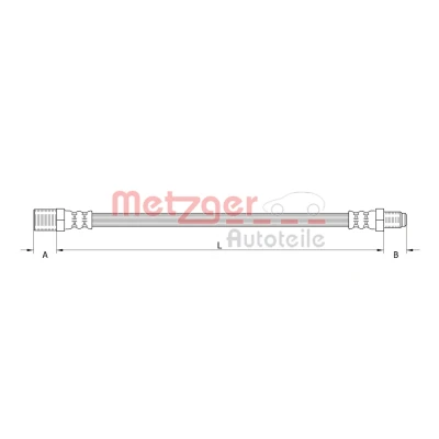 Bilde av METZGER 4111377 Bremseslange 337 M10x1 IVECO: DAILY 3 Kasten/Kombi, 4 Kasten/Kombi