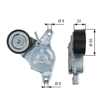 Bilde av GATES T39392 Strammerull FleetRunner Micro V Stretch Fit TOYOTA: Avensis III Stasjonsvogn, MINI: Hatchback, Clubman