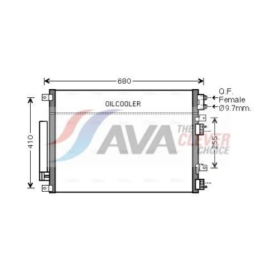 Bilde av PRASCO CR5093D Kondensator med tørker 15mm 10mm Aluminium 600mm R134a
