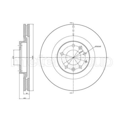 Bilde av METELLI Bremseskive MAZDA: CX 7 320,0mm 28,0mm 5 72,0mm ventilert 23 1306C EH143325XA,TD133325X Bremseskiver, Skivebremser