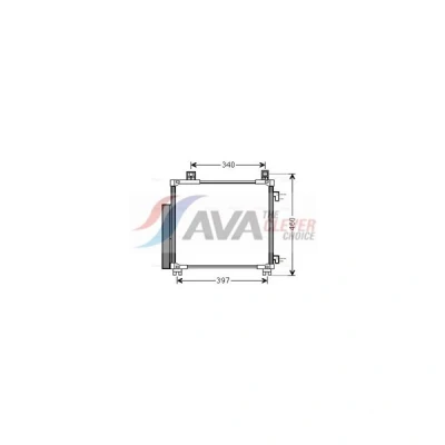 Bilde av PRASCO TOA5578D Kondensator med tørker 15 10 Aluminium 490 R 134a