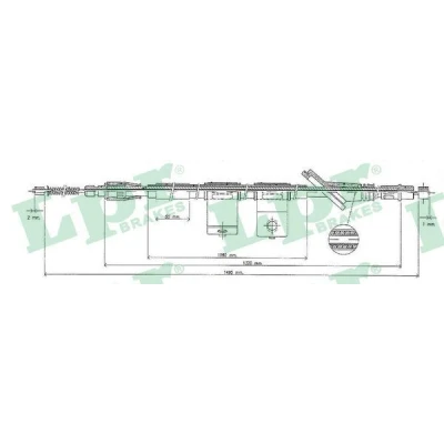 Bilde av LPR C0323B Bremsekabel 1504/1318 Trommelbrems