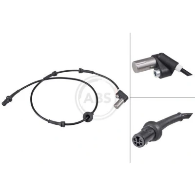 Bilde av A.B.S. 30118 ABS sensor passiv 1100 svart SAAB: 9000 Hatchback
